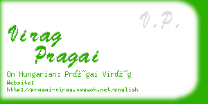 virag pragai business card